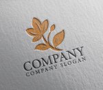 画像2: 葉・花・和風・ロゴ・マークデザイン1353 (2)