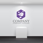 画像4: 雲・風・六角形・和風・ロゴ・マークデザイン1354 (4)