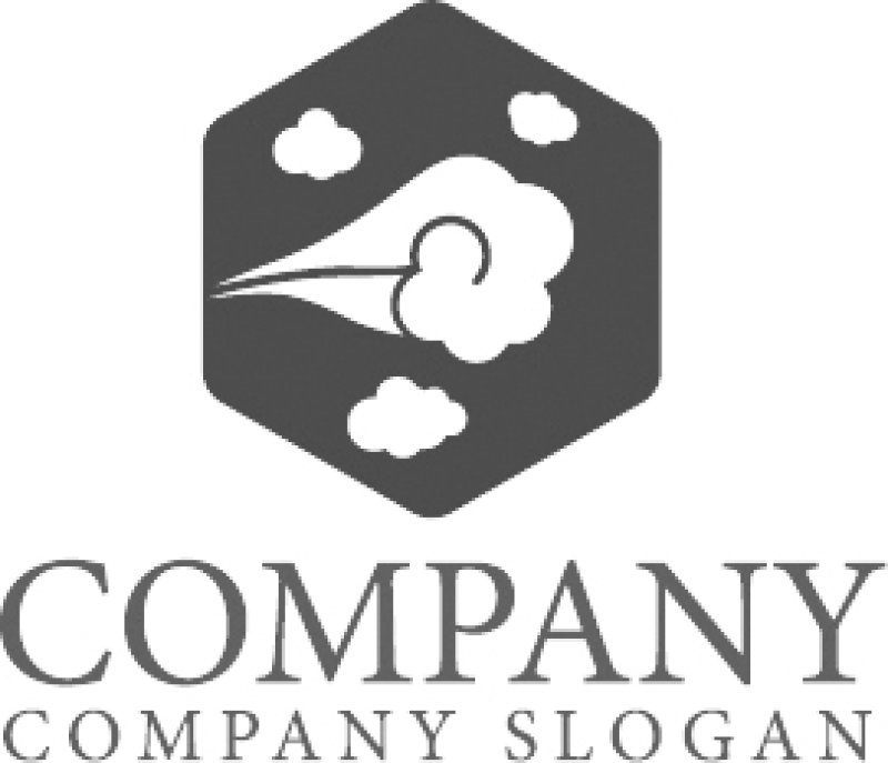 画像6: 雲・風・六角形・和風・ロゴ・マークデザイン1354 (6)