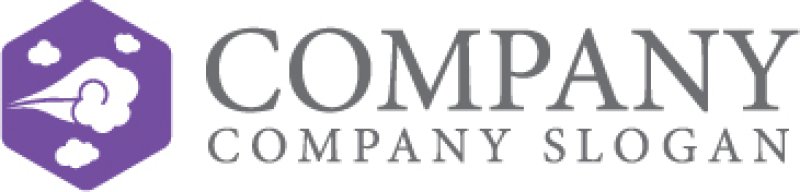 画像3: 雲・風・六角形・和風・ロゴ・マークデザイン1354 (3)