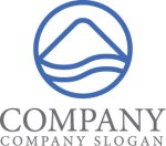 画像1: 山・輪・湖・ロゴ・マークデザイン1355 (1)