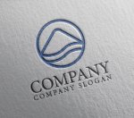 画像2: 山・輪・湖・ロゴ・マークデザイン1355 (2)