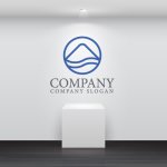 画像4: 山・輪・湖・ロゴ・マークデザイン1355 (4)