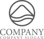 画像5: 山・輪・湖・ロゴ・マークデザイン1355 (5)