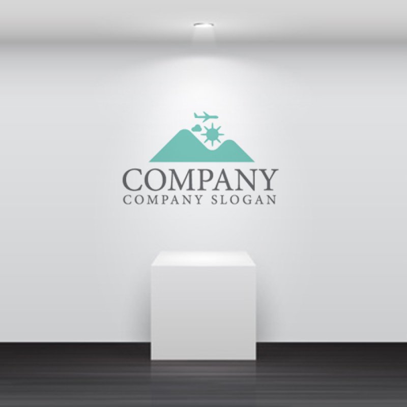 画像5: 山・太陽・飛行機・雲・旅行・ロゴ・マークデザイン1359 (5)