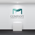 画像5: 葉・M・水滴・アルファベット・ロゴ・マークデザイン1360 (5)