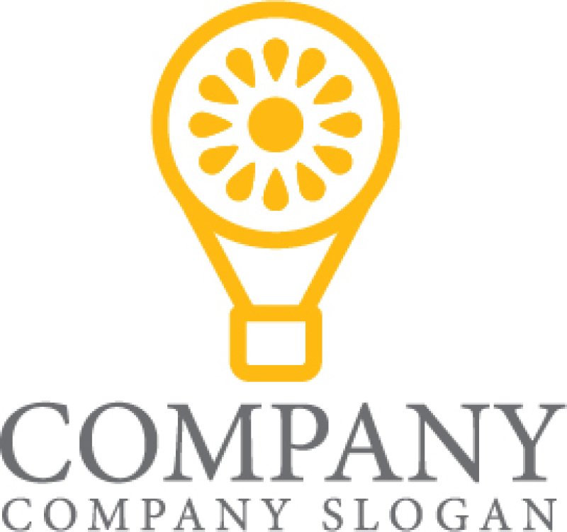 画像1: 気球・花・太陽・旅行・ロゴ・マークデザイン1361 (1)