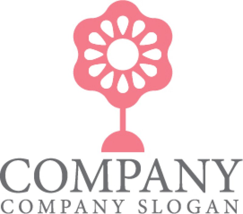 画像1: 花・太陽・輝き・ロゴ・マークデザイン1362 (1)