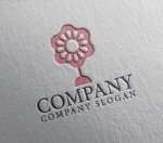 画像2: 花・太陽・輝き・ロゴ・マークデザイン1362 (2)