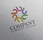 画像2: 花・太陽・虹色・U・アルファベット・ロゴ・マークデザイン1363 (2)