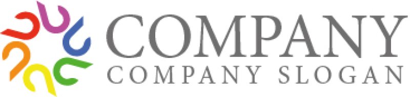 画像7: 花・太陽・虹色・U・アルファベット・ロゴ・マークデザイン1363 (7)