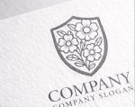 画像2: 花・盾・調和・ロゴ・マークデザイン1369 (2)