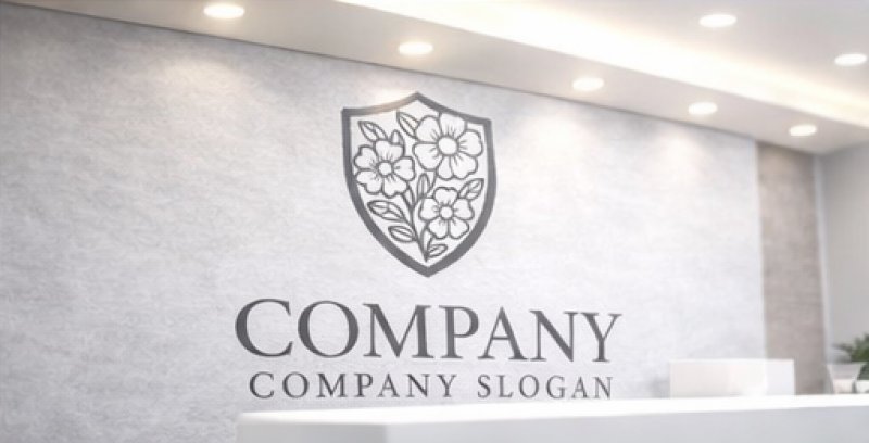 画像7: 花・盾・調和・ロゴ・マークデザイン1369 (7)