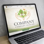 画像4: 手・森・鳥・保護・アルファベット・ロゴ・マークデザイン1370 (4)