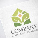 画像2: 葉・家・太陽・実・ロゴ・マークデザイン1371 (2)