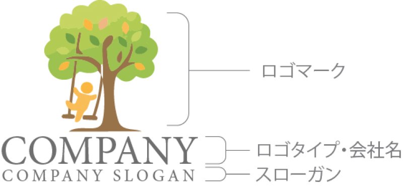 画像7: 木・子供・ブランコ・葉・ロゴ・マークデザイン1372 (7)