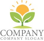 画像1: 太陽・葉・成長・ロゴ・マークデザイン1373 (1)