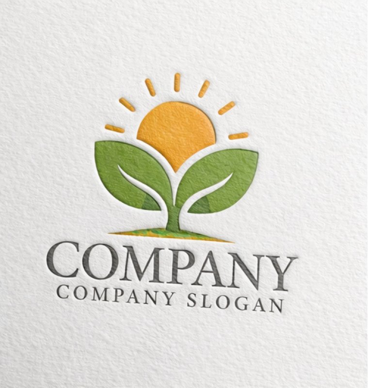 画像2: 太陽・葉・成長・ロゴ・マークデザイン1373 (2)