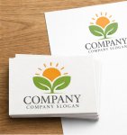 画像3: 太陽・葉・成長・ロゴ・マークデザイン1373 (3)