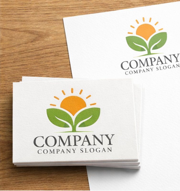 画像3: 太陽・葉・成長・ロゴ・マークデザイン1373 (3)