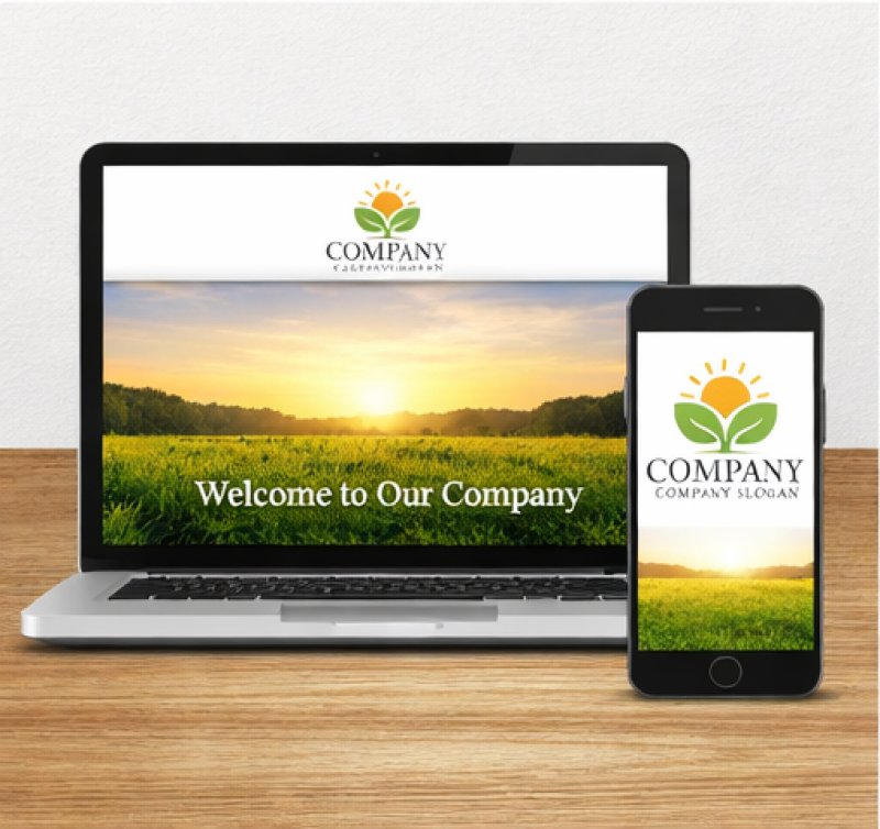 画像4: 太陽・葉・成長・ロゴ・マークデザイン1373 (4)