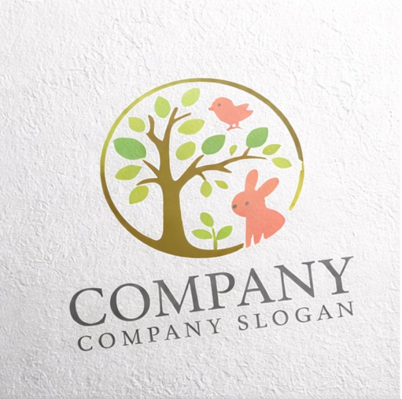 画像2: 輪・葉・木・うさぎ・鳥・ロゴ・マークデザイン1374 (2)