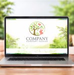 画像4: 輪・葉・木・うさぎ・鳥・ロゴ・マークデザイン1374 (4)