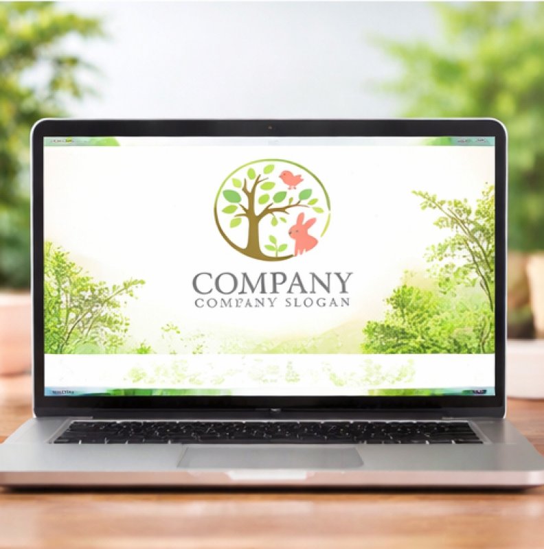 画像4: 輪・葉・木・うさぎ・鳥・ロゴ・マークデザイン1374 (4)