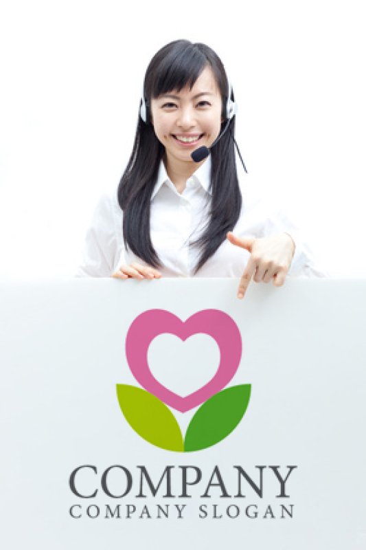 画像2: はな・ハートロゴ・マークデザイン186 (2)