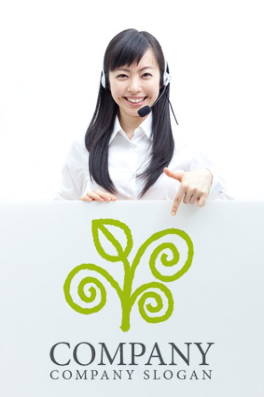 画像3: 葉・渦ロゴ・マークデザイン196 (3)