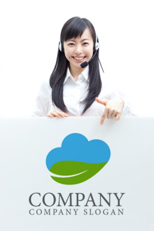 画像3: 葉・雲・春・青空・ロゴ・マークデザイン326 (3)