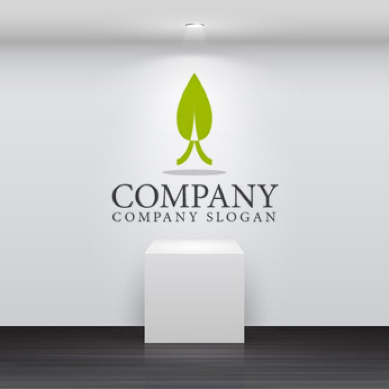 画像2: 葉・上昇・タワー・ろうそくロゴ・マークデザイン329 (2)