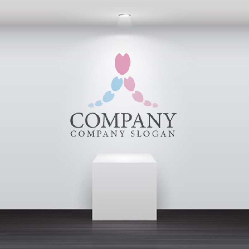 画像2: さくら・人・集合・上昇・ロゴ・マークデザイン360 (2)