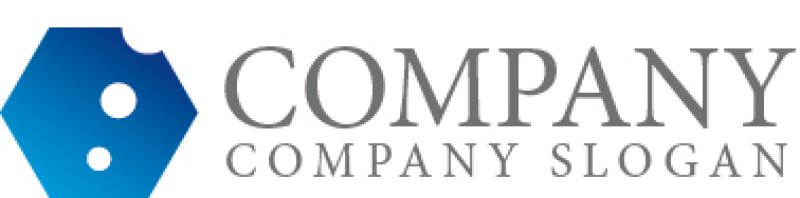 画像5: 六角形・水・泡・グラデーション・ロゴ・マークデザイン380 (5)