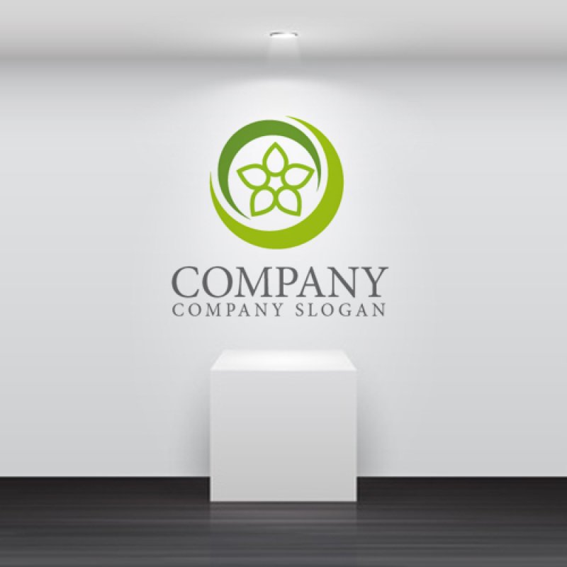 画像2: 葉・花・輪・成長・ロゴ・マークデザイン384 (2)