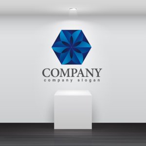 画像2: 六角形・花・結晶・グラデーション・ロゴ・マークデザイン401