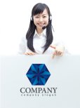 画像3: 六角形・花・結晶・グラデーション・ロゴ・マークデザイン401 (3)
