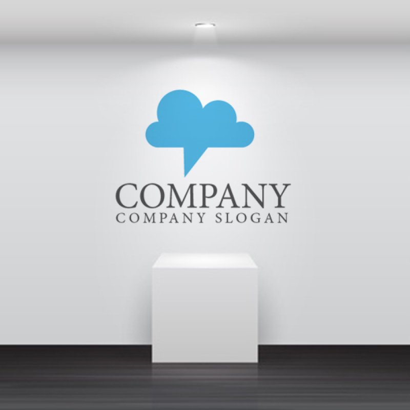 画像2: 雲・吹き出し・cloud・ロゴ・マークデザイン413 (2)