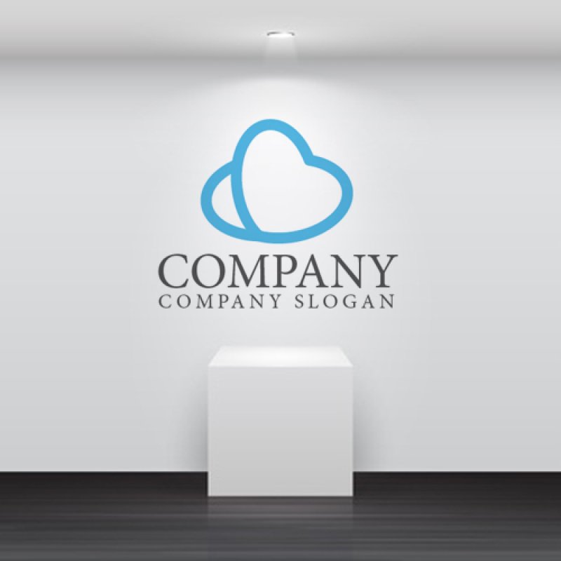 画像2: 雲・ハート・cloud・ロゴ・マークデザイン415 (2)