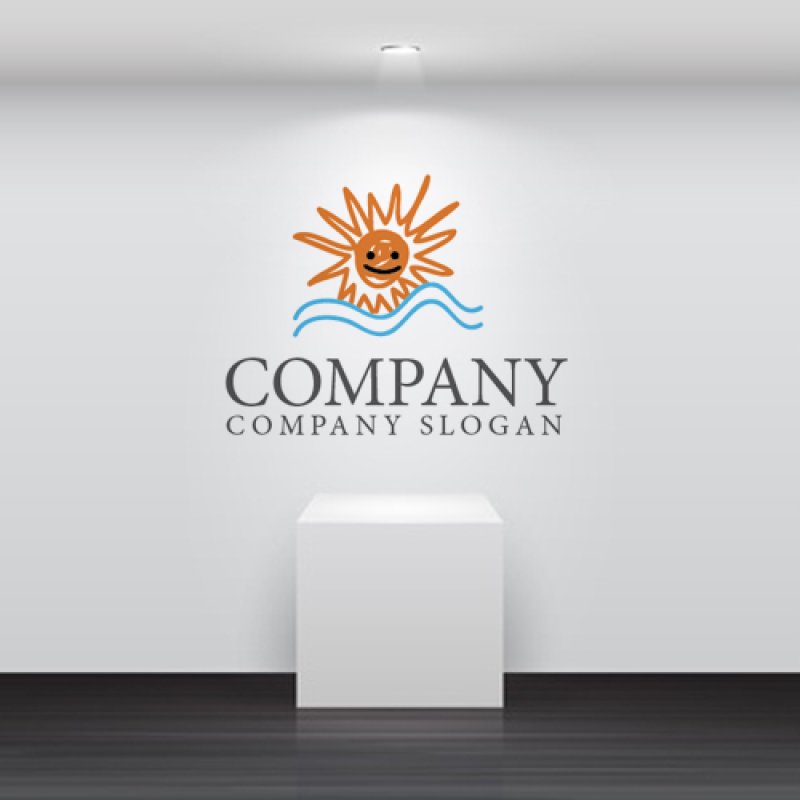 画像2: 太陽・海・顔・手書き・ロゴ・マークデザイン417 (2)