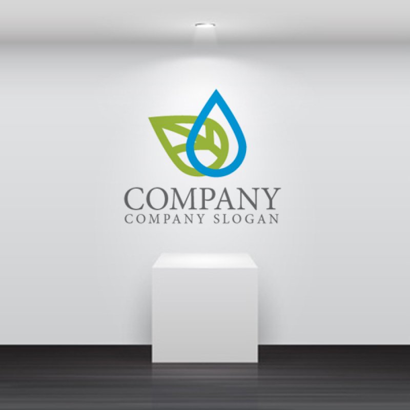 画像2: 水滴・重なり・葉・ロゴ・マークデザイン425 (2)