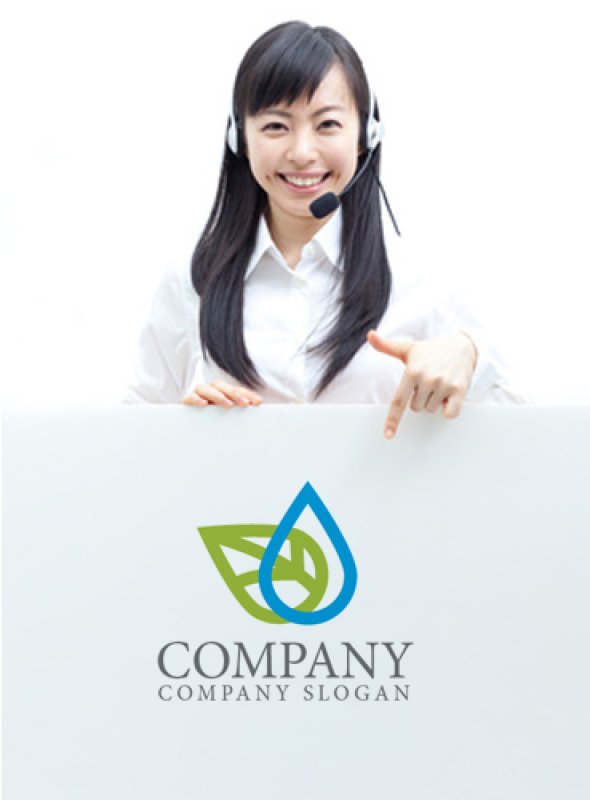 画像3: 水滴・重なり・葉・ロゴ・マークデザイン425 (3)