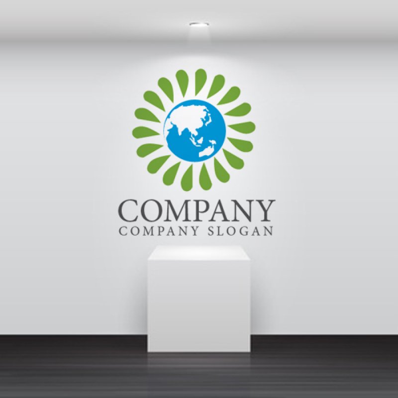 画像2: 地球・葉・成長・水滴・ロゴ・マークデザイン489 (2)