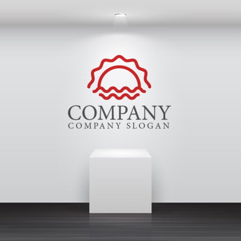 画像2: 太陽・波・夕日・ロゴ・マークデザイン502 (2)