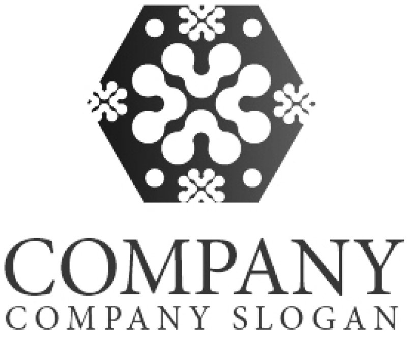 画像4: 雪・六角形・結晶・グラデーション・ロゴ・マークデザイン535 (4)