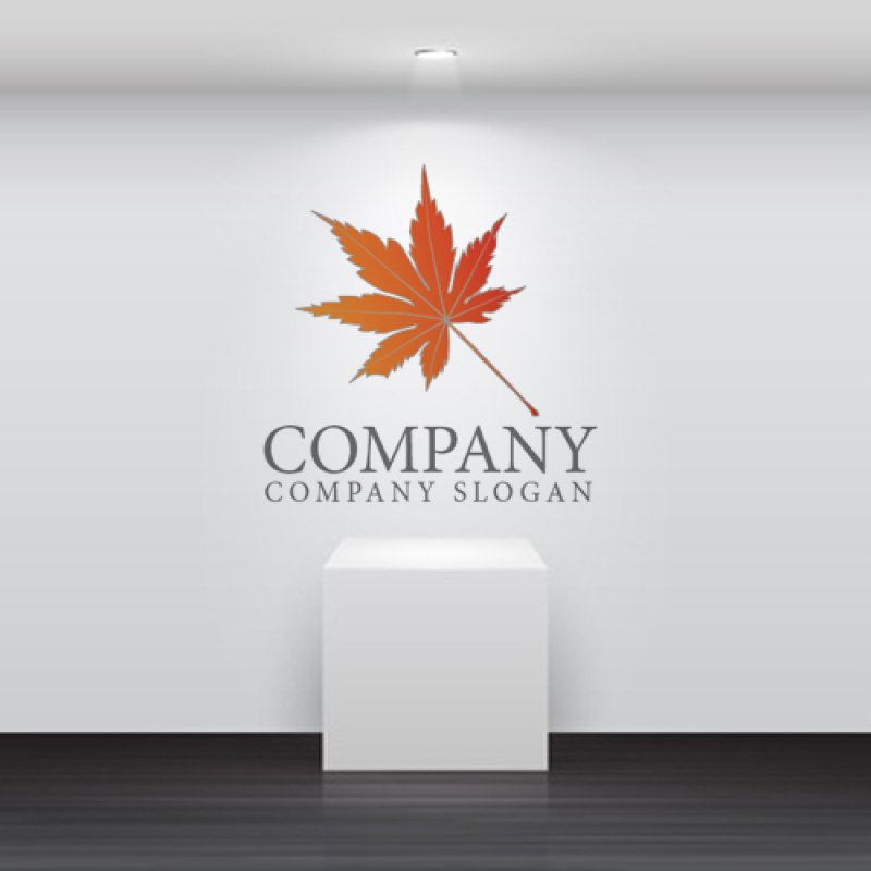 画像2: 紅葉・落ち葉 ・秋・ロゴ・マークデザイン537 (2)