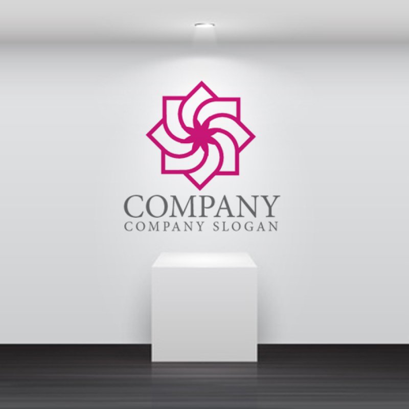 画像2: 花・風車・回転・ロゴ・マークデザイン567 (2)