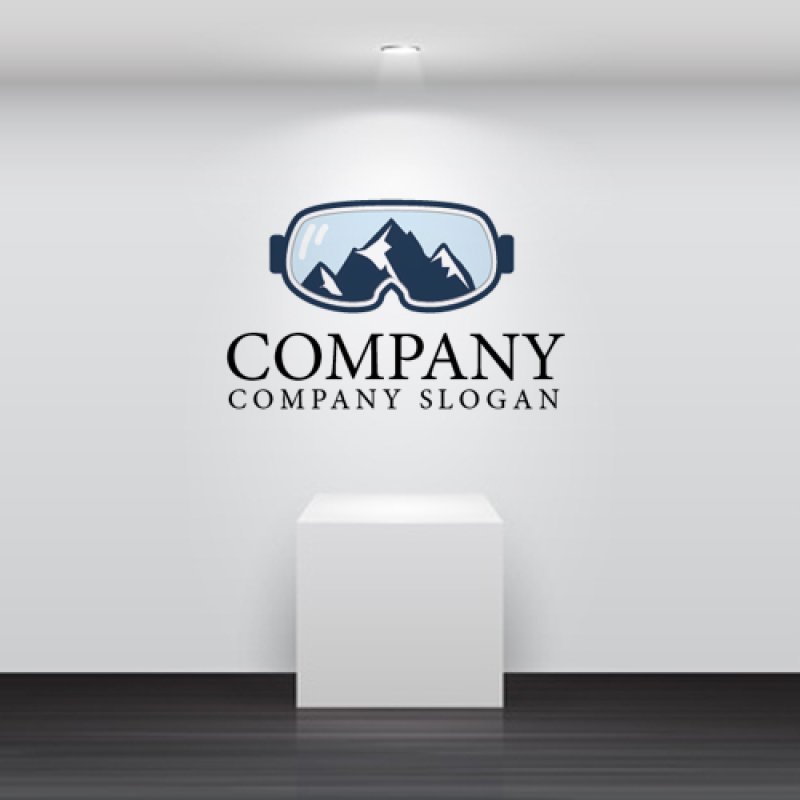 画像2: 山・ゴーグル・スキー・ロゴ・マークデザイン569 (2)
