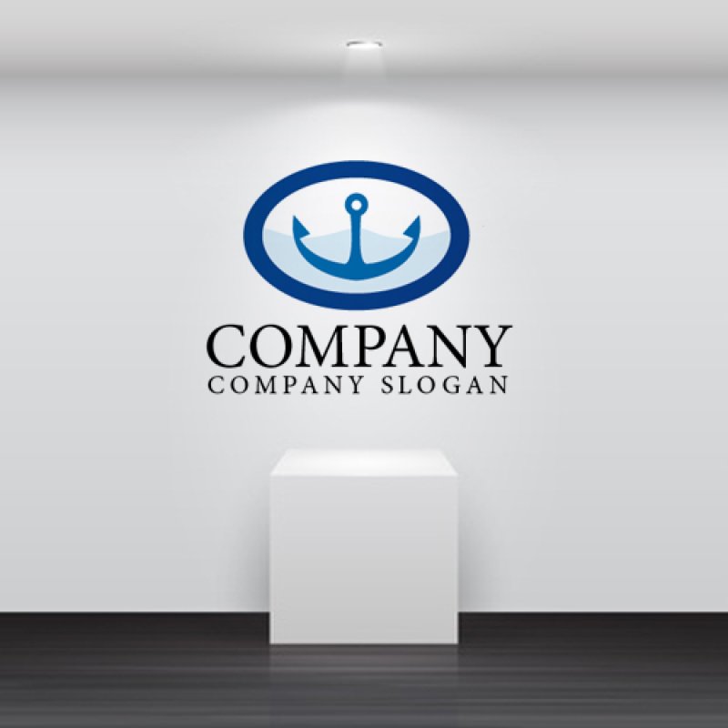 画像2: 碇・海・楕円・グラデーション・ロゴ・マークデザイン591 (2)