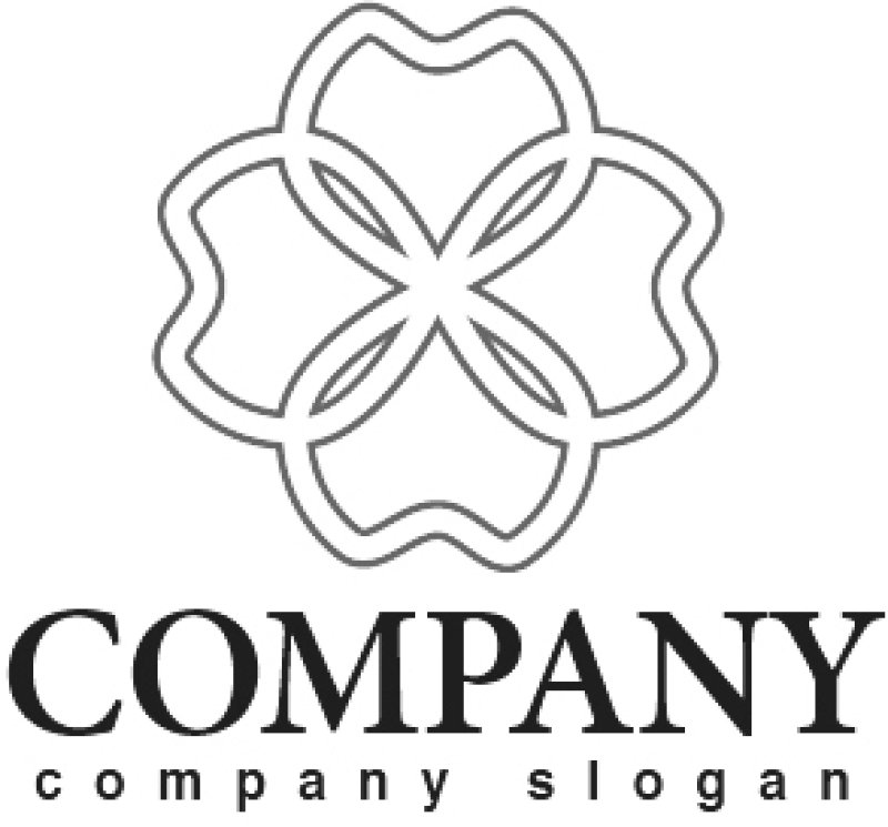 画像4: 四つ葉・ハート・花・線・ロゴ・マークデザイン617 (4)